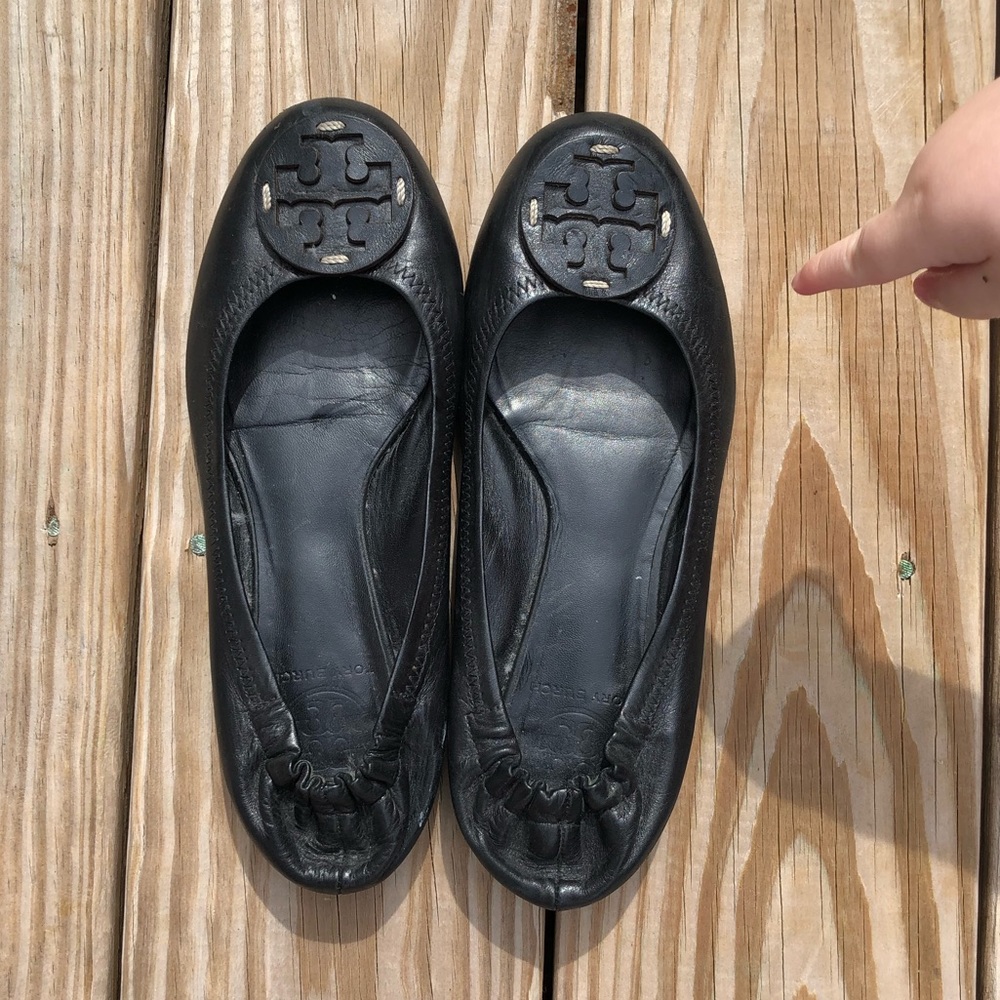 Black Tory Burch Reva Flat